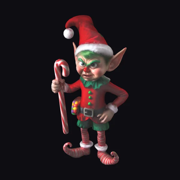 Angry Elf with Candy