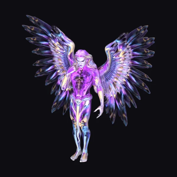 Winged Humanoid Cherub Figure