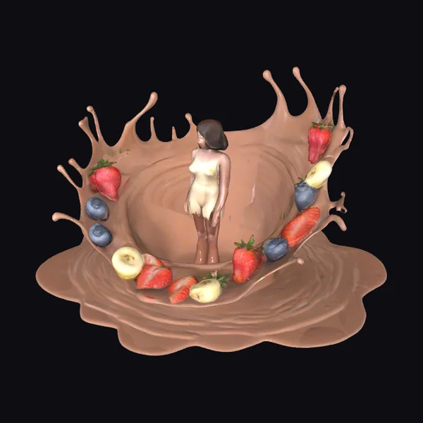 Woman in Chocolate Vortex