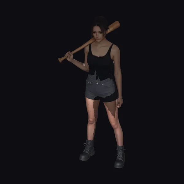 Woman with Baseball Bat