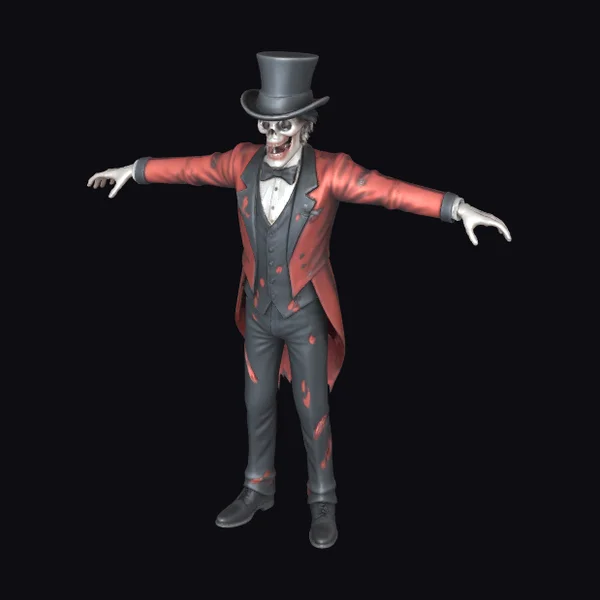 Zombie Gentleman Red Tailcoat