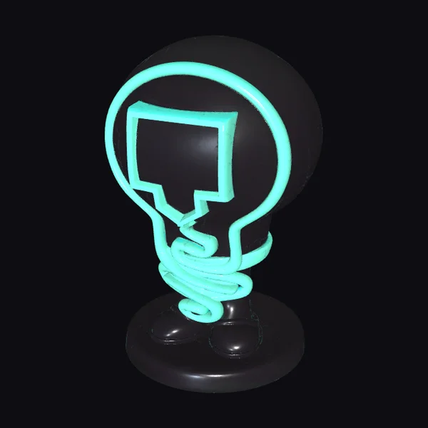 Glowing Lightbulb Head Sculpture