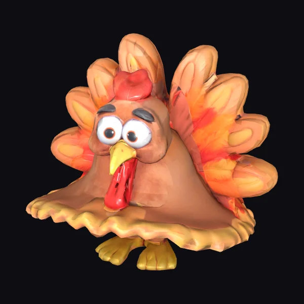 Cartoon Turkey Figurine