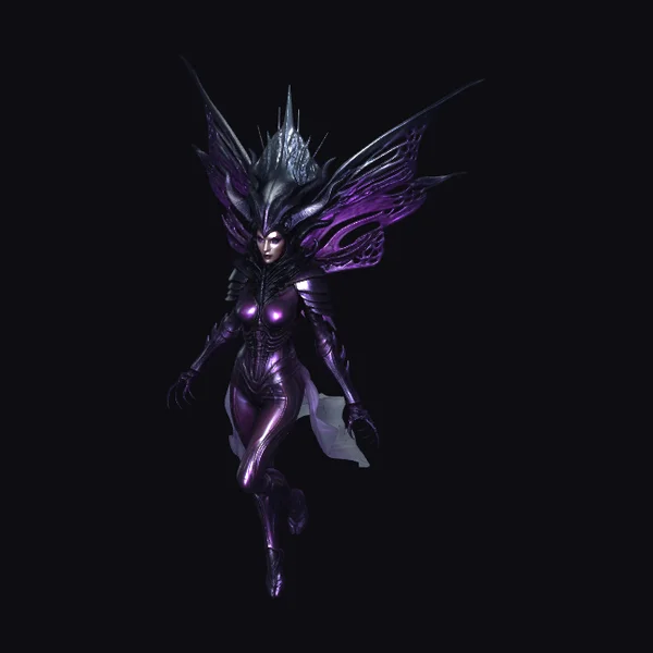 Violet Winged Female Creature
