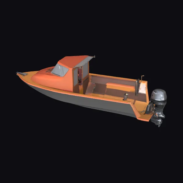 Orange Speed Boat