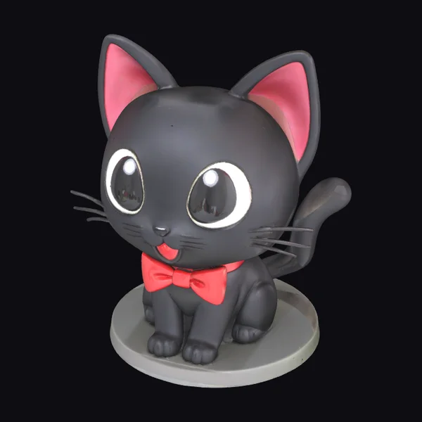 Black Cat with Bowtie