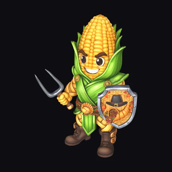 Harvest Knight Corn Character