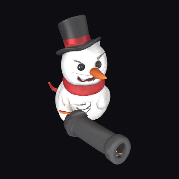 Angry Snowman with Bazooka
