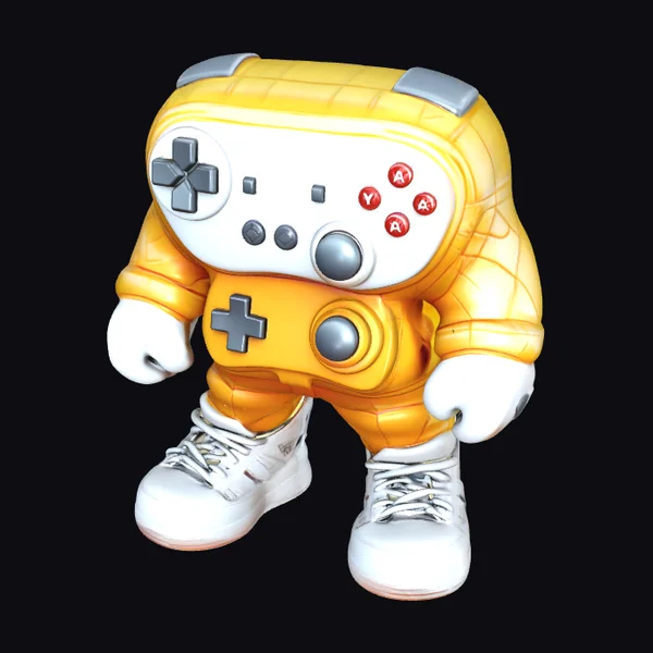 Yellow Gaming Robot