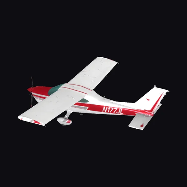 Small White Red Airplane