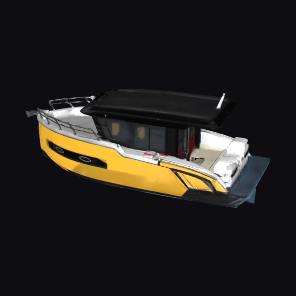 Modern Yellow Speedboat