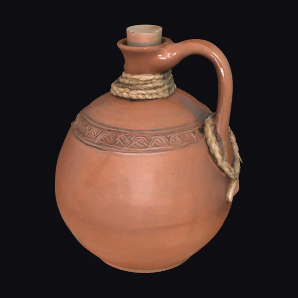 Clay Jug with Rope