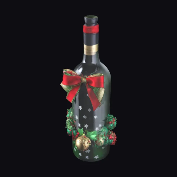Christmas Wine Bottle