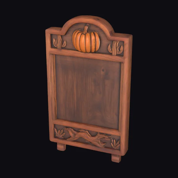 Pumpkin Wooden Slate