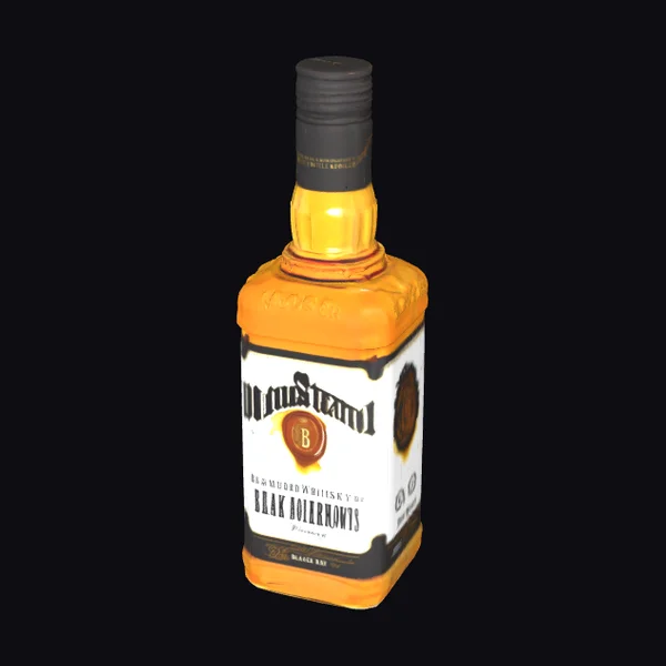 Whiskey Bottle with Label