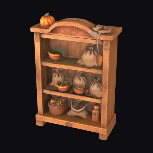 Wooden Pantry Shelf Unit