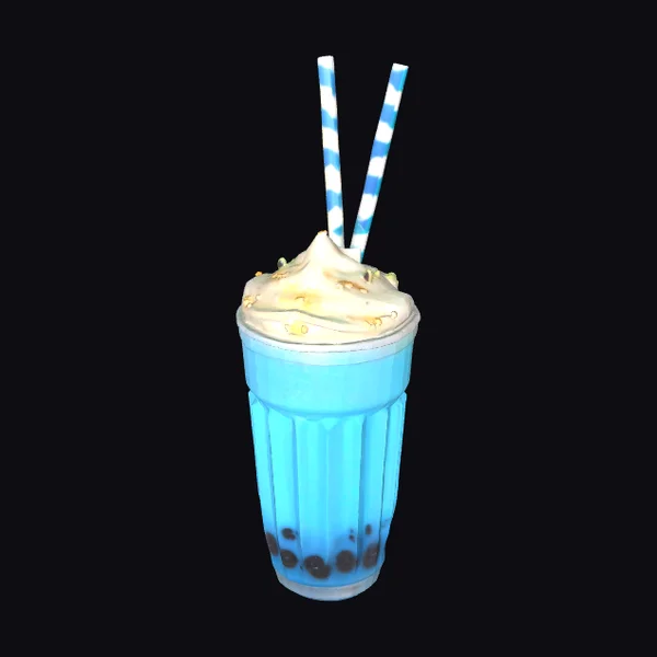 Light Blue Boba Drink