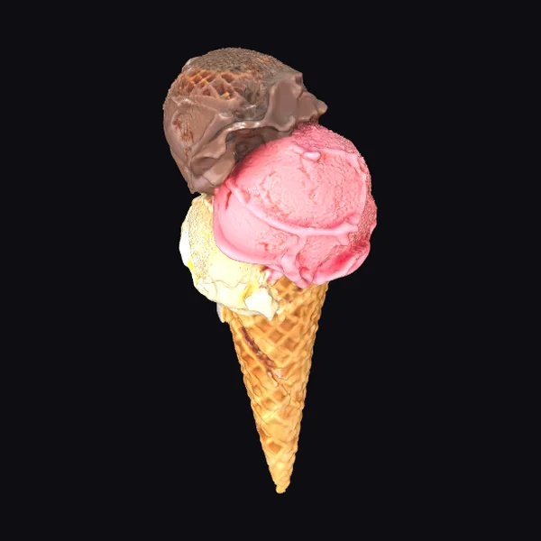 Triple Ice Cream Cone
