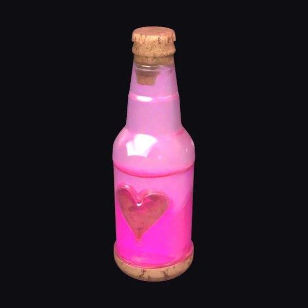 Pink Heart Bottle
