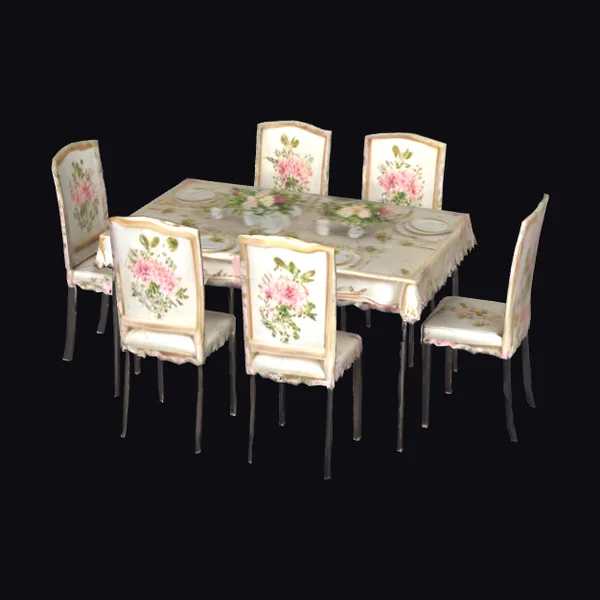 Floral Dining Table Set