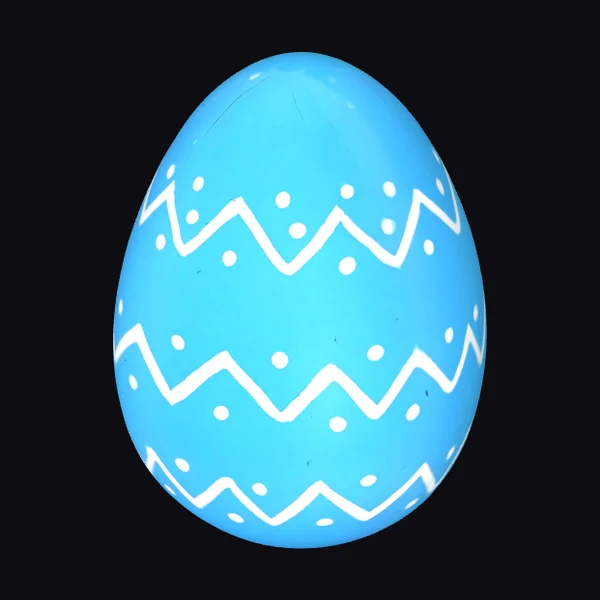 Blue Zigzag Egg