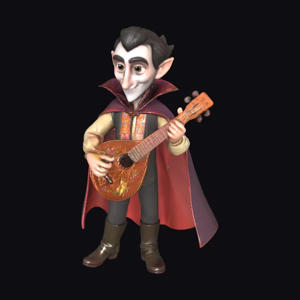 Vampire Playing Lute