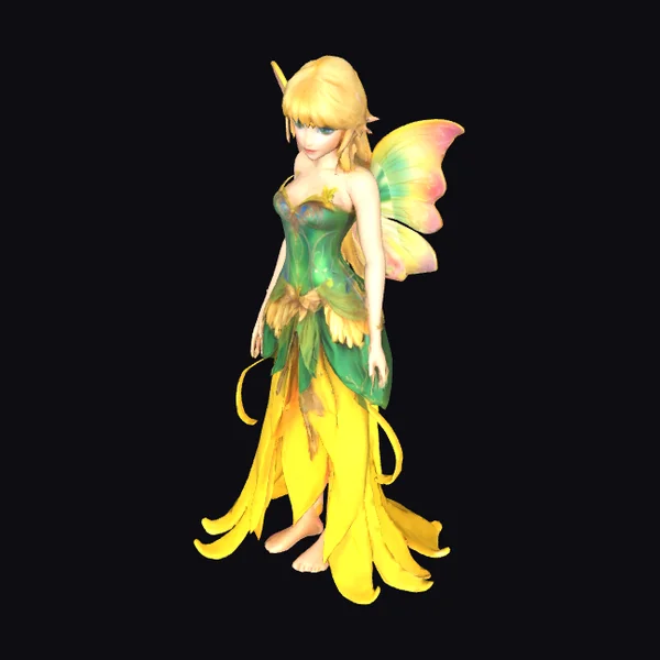 Blonde Fairy with Wings