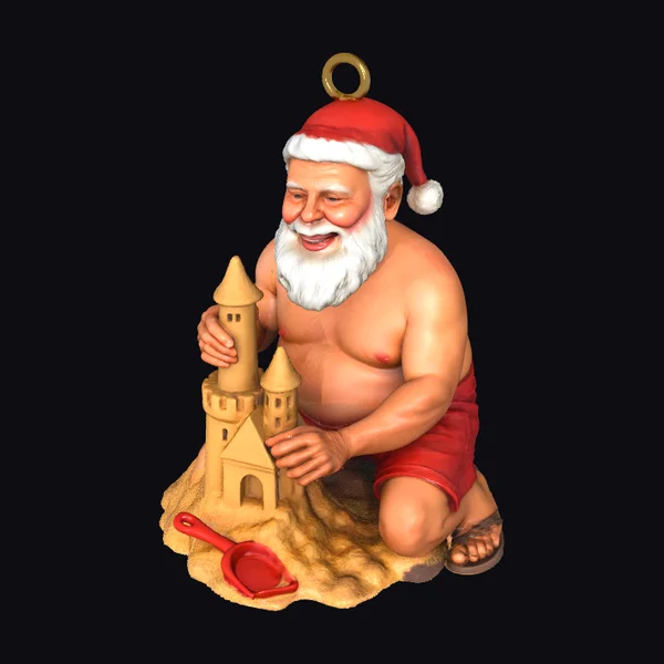 Beachside Santa Figurine