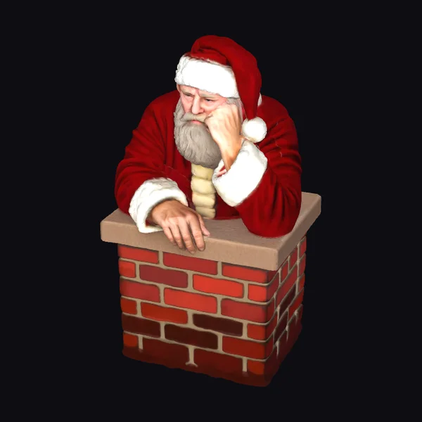 Santa Stuck in Chimney