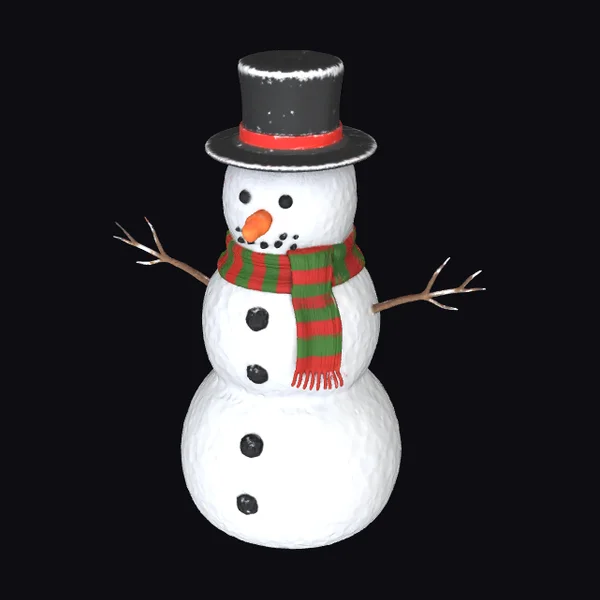 Snowman in Red Scarf
