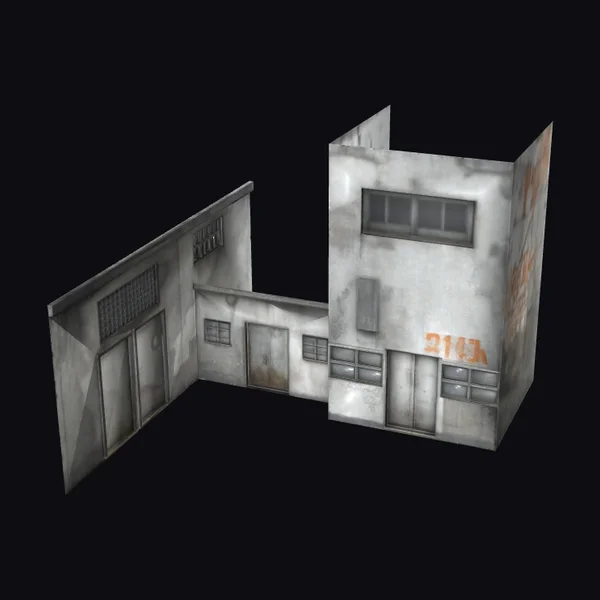 Abandoned Industrial Corner Building