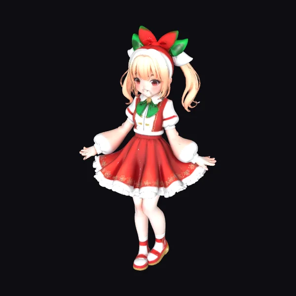 Anime Girl Christmas Outfit