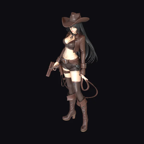 Anime Cowgirl Leather Outfit