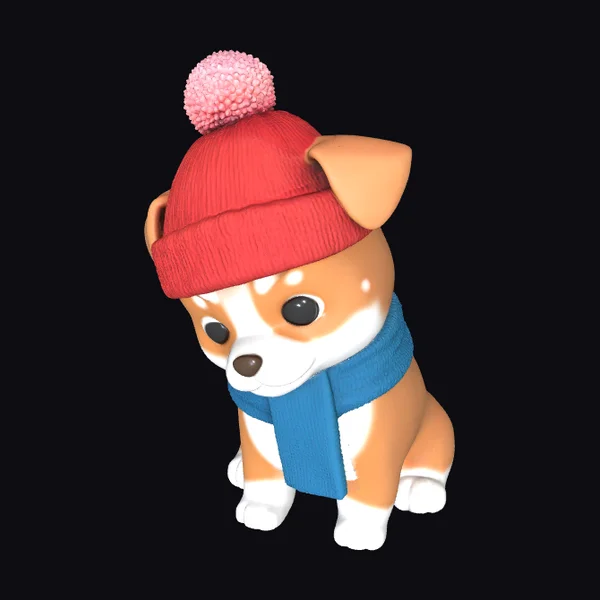 Adorable Winter Dog