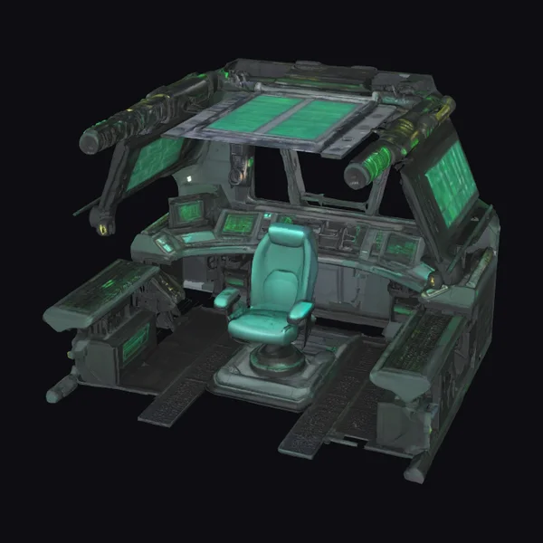 Futuristic Command Center Console