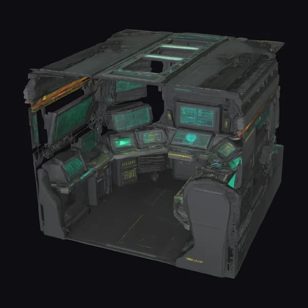 Futuristic Command Center Interior