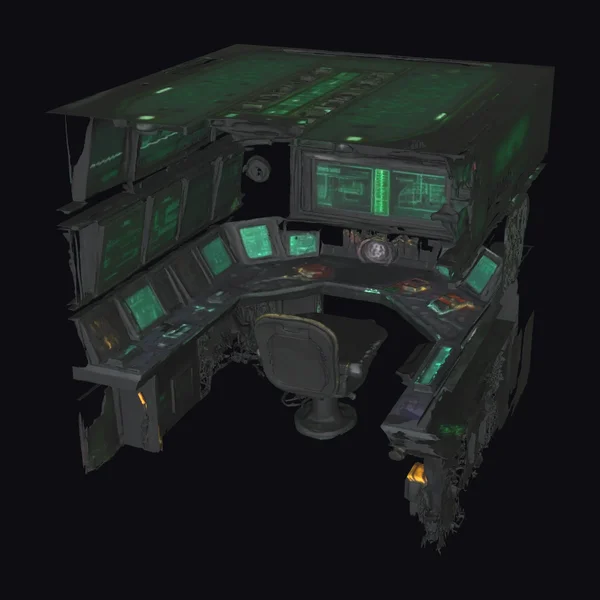 Futuristic Command Center Console