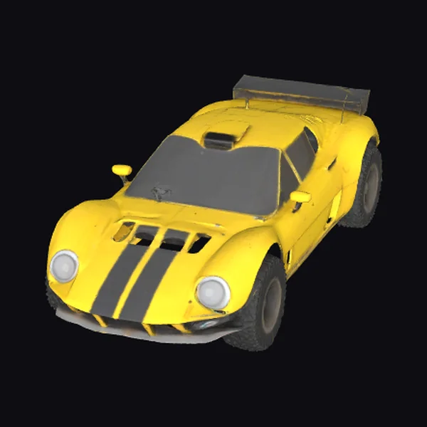 Yellow Rally Car