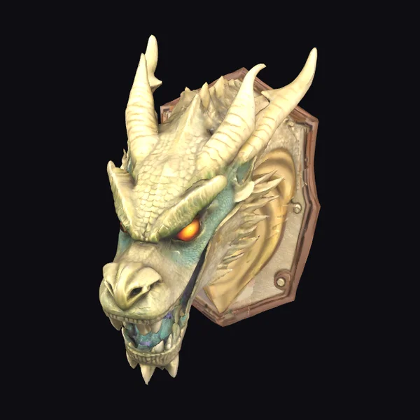 Ancient Dragon Head Plaque