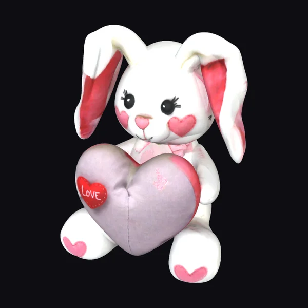 Cute Rabbit Plushie with Heart