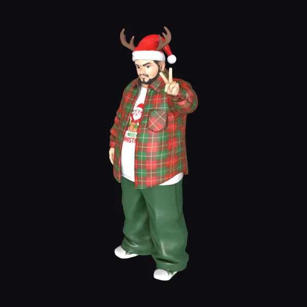Man in Christmas Outfit