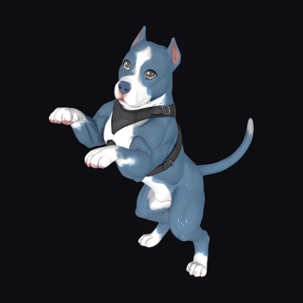 Anime Pitbull Dog