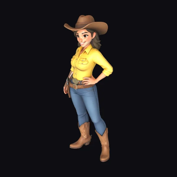 Anime Cowgirl Character
