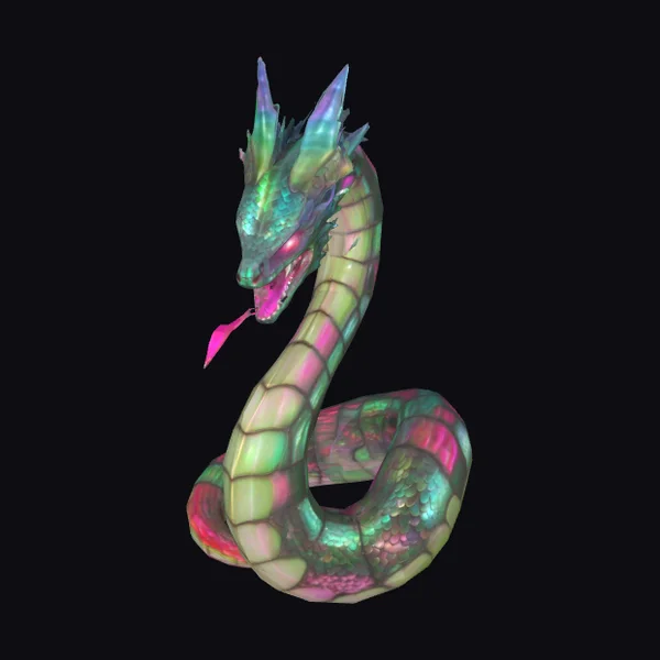 Glowing Serpent Creature