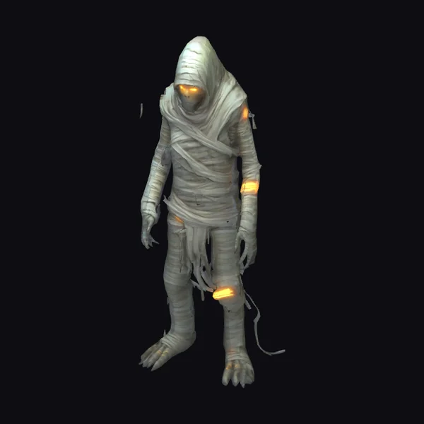 Glowing Mummy Figure