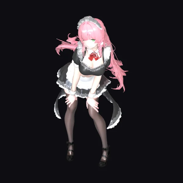 Pink Maid Uniform Character