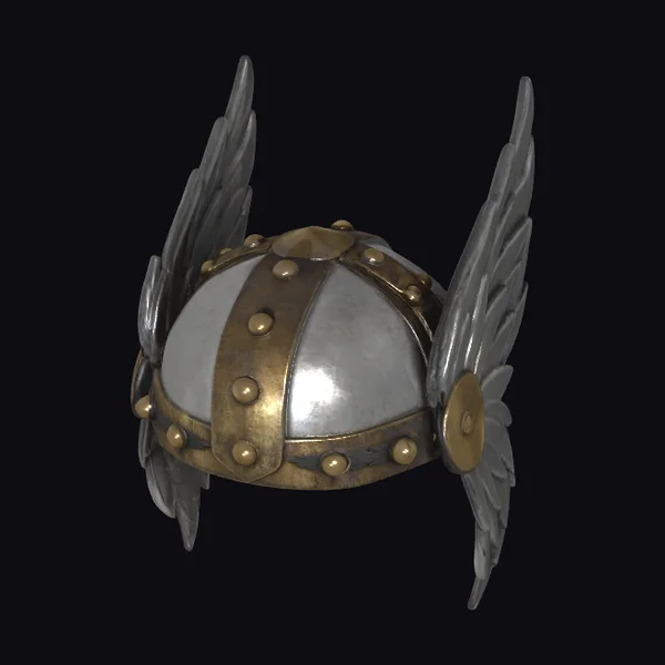 Winged Metal Helmet