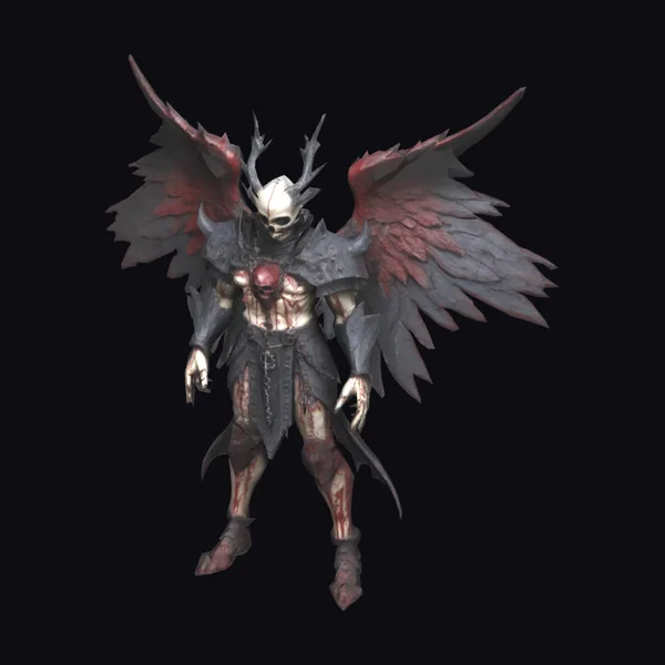 Fallen Angelic Humanoid Figure