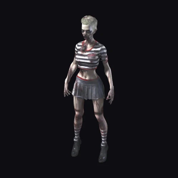 Zombie Cheerleader A-Pose
