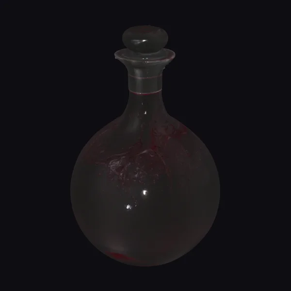 Dark Glass Potion Bottle